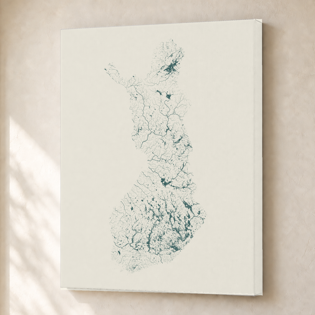 Beautiful Rivers — Finlândia — Natural e luminosa, Canvas · 30 × 40 cm, Sem margem