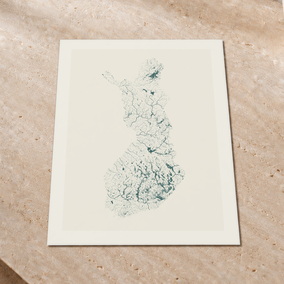 Beautiful Rivers — Finlândia — Natural e luminosa, Impressão fine art · 60 × 80 cm, Margem branca