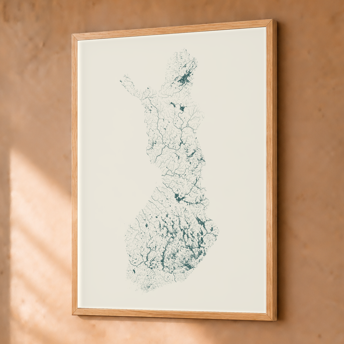 Beautiful Rivers — Finlândia — Natural e luminosa, Fine art emoldurado · 30 × 40 cm, Natural · Sem margem