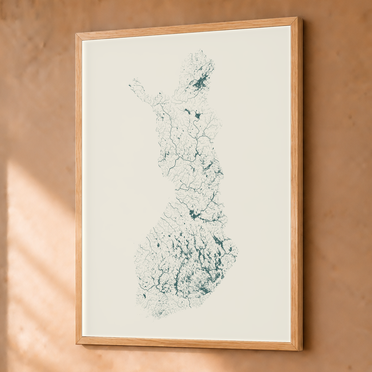 Beautiful Rivers — Finlândia — Natural e luminosa, Fine art emoldurado · 45 × 60 cm, Natural · Sem margem