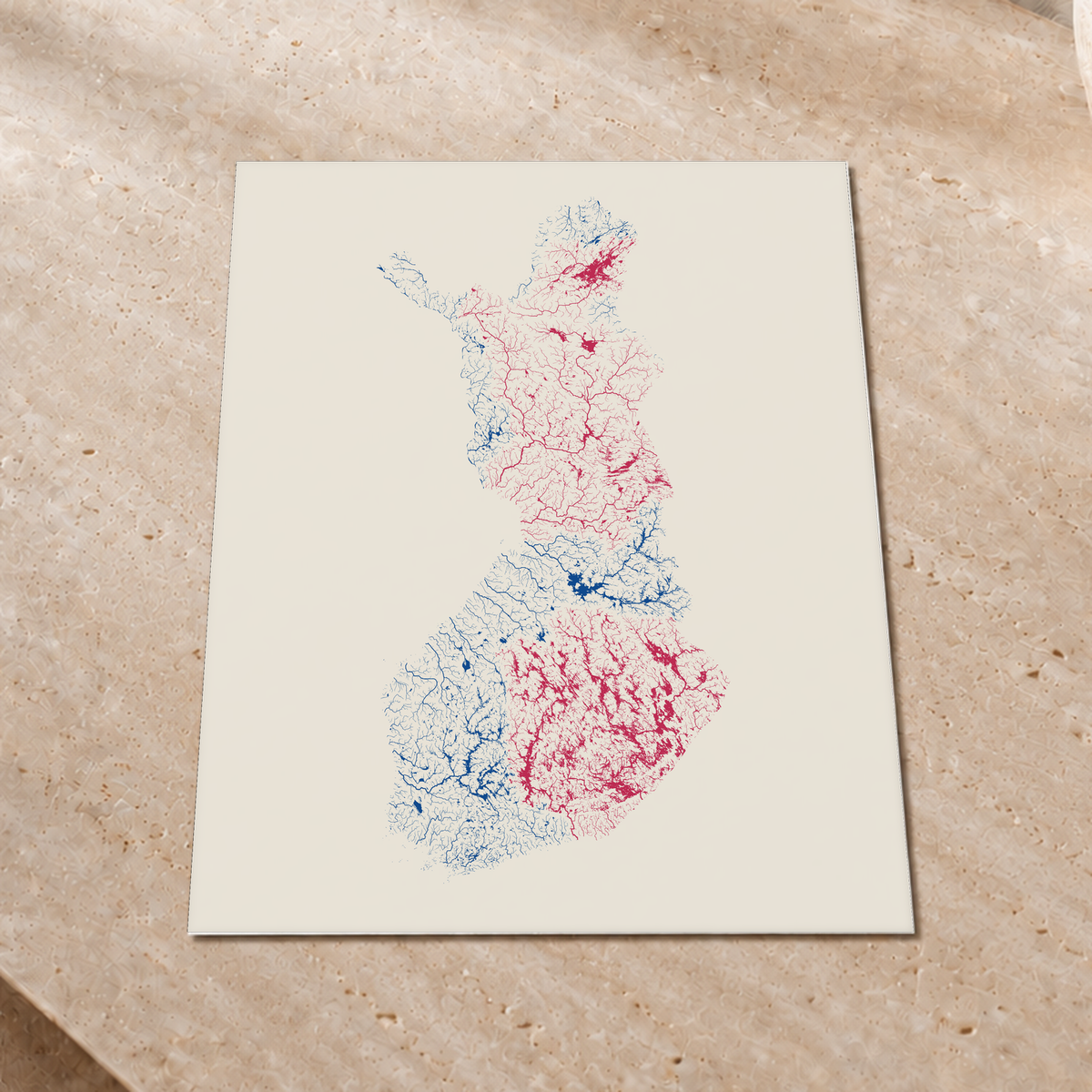 Beautiful Rivers — Finlândia — Risografia, Impressão fine art · 45 × 60 cm, Sem margem