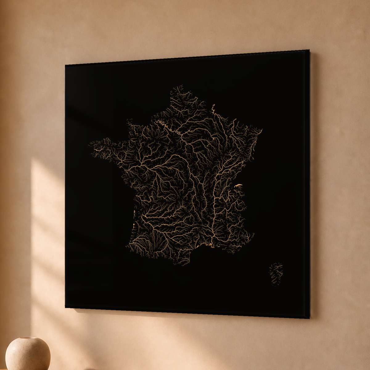 Beautiful Rivers — França — Cobre, Acrílico · 30 × 30 cm, Sem margem