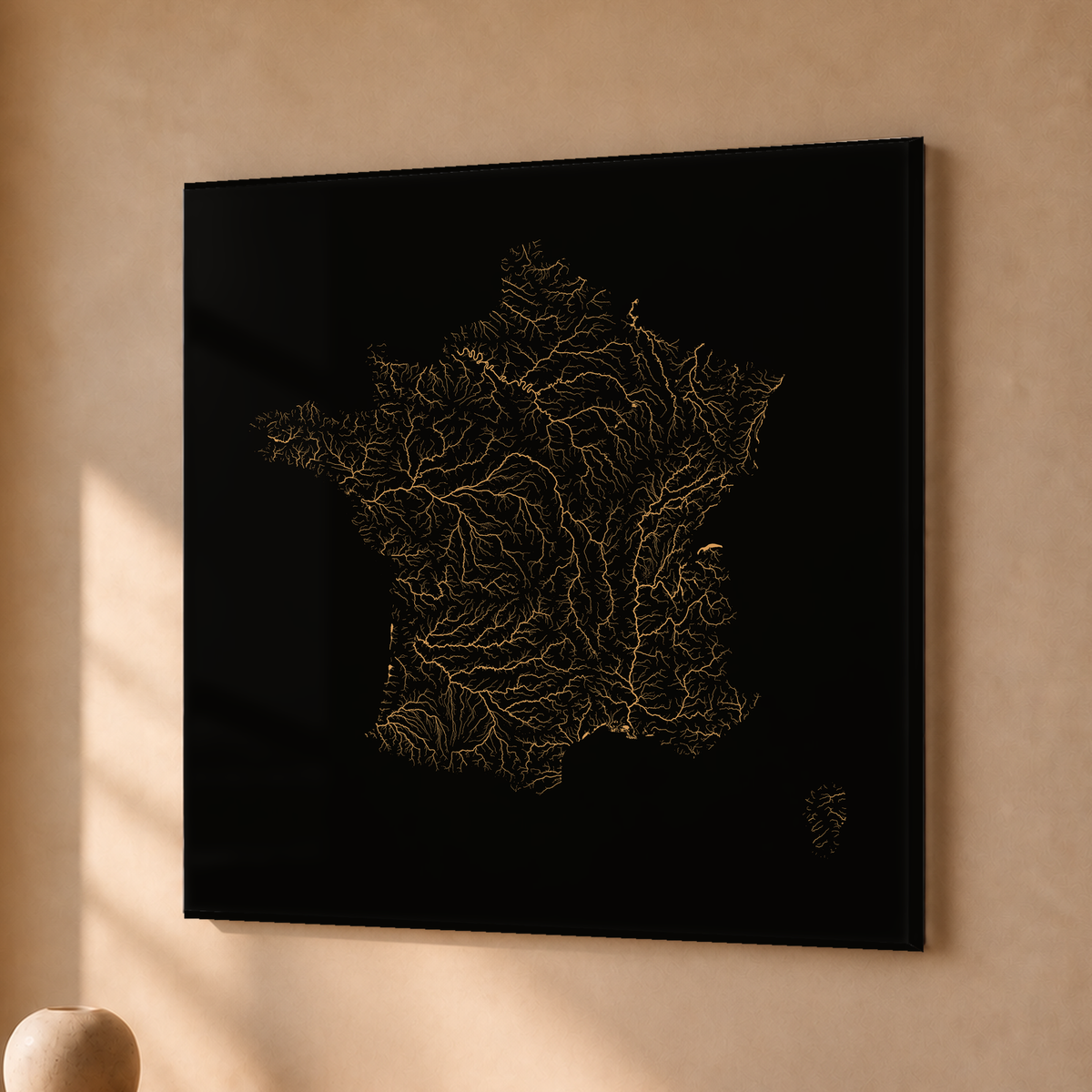 Beautiful Rivers — França — Cobre, Acrílico · 50 × 50 cm, Sem margem
