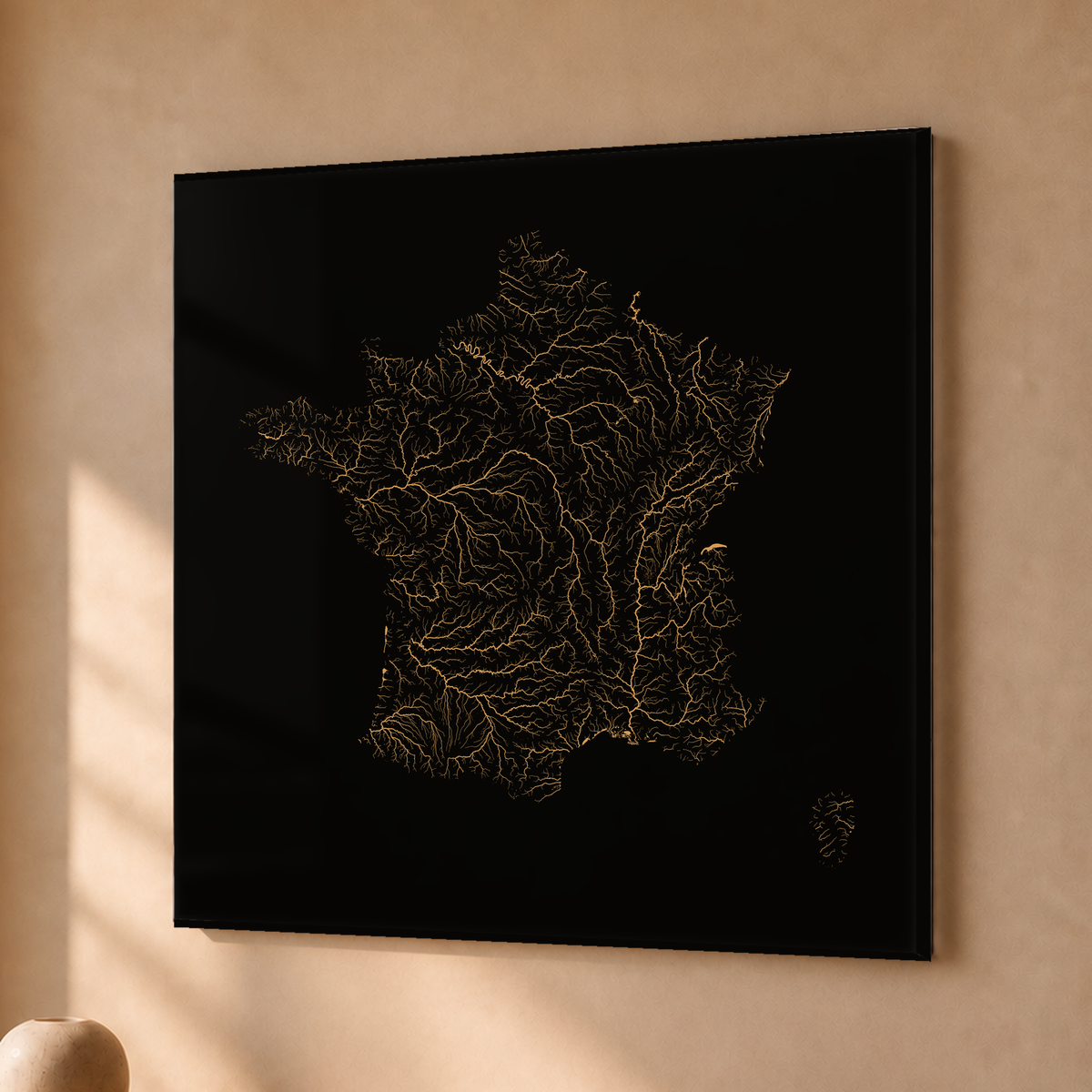 Beautiful Rivers — França — Cobre, Acrílico · 76 × 76 cm, Sem margem
