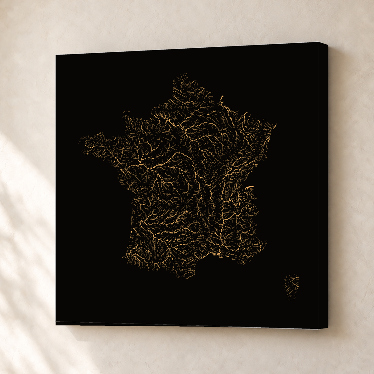 Beautiful Rivers — França — Cobre, Canvas · 30 × 30 cm, Sem margem
