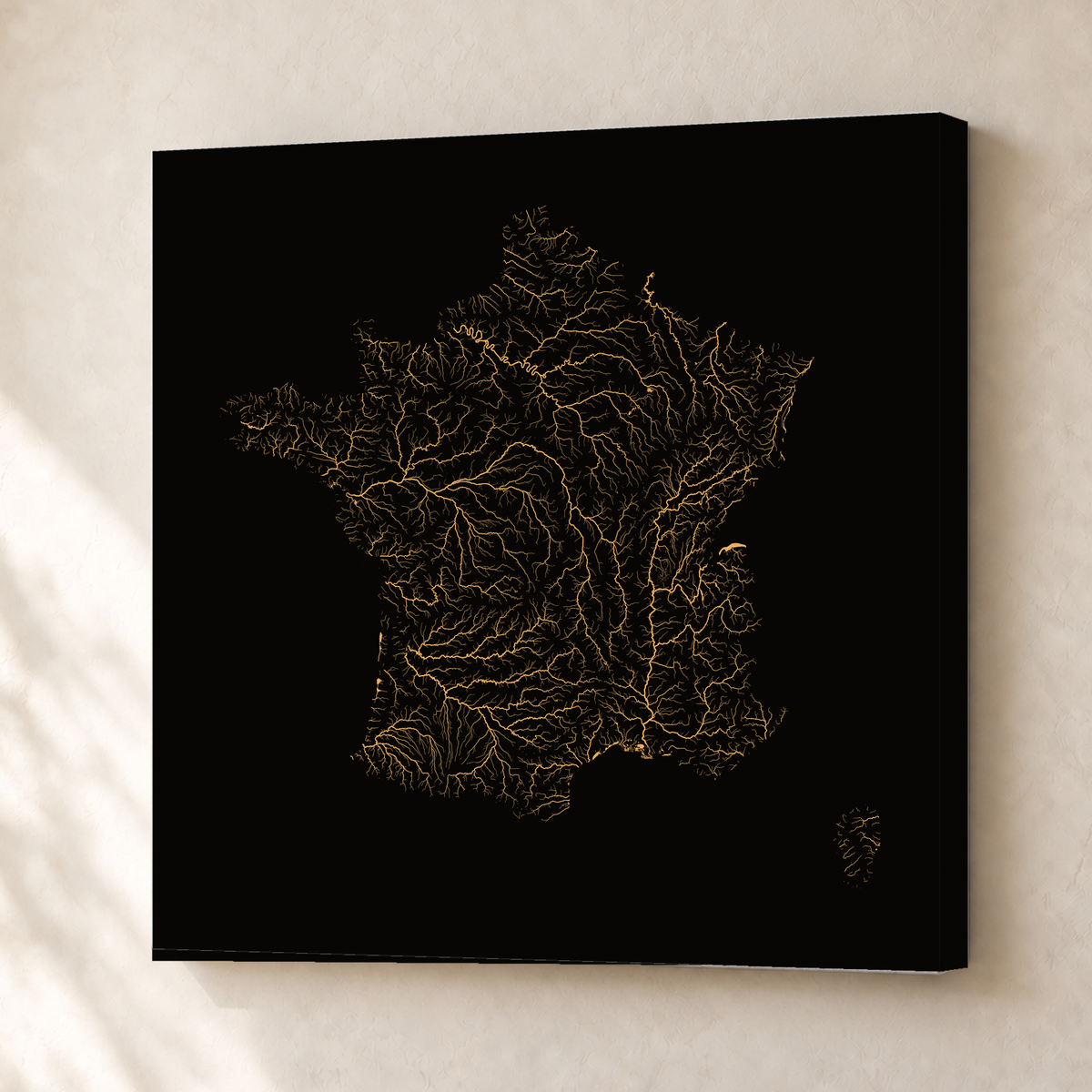 Beautiful Rivers — França — Cobre, Canvas · 50 × 50 cm, Sem margem