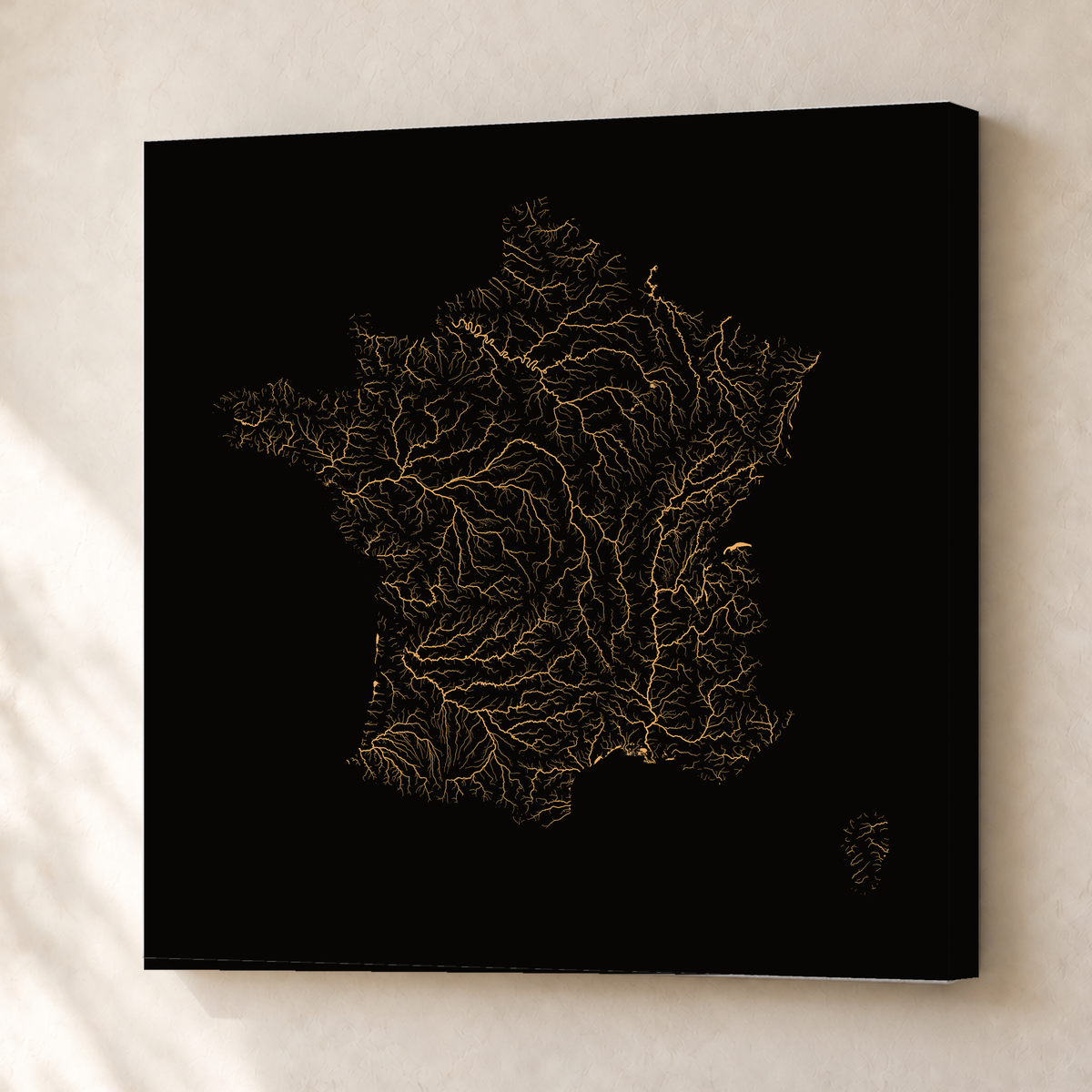 Beautiful Rivers — França — Cobre, Canvas · 76 × 76 cm, Sem margem