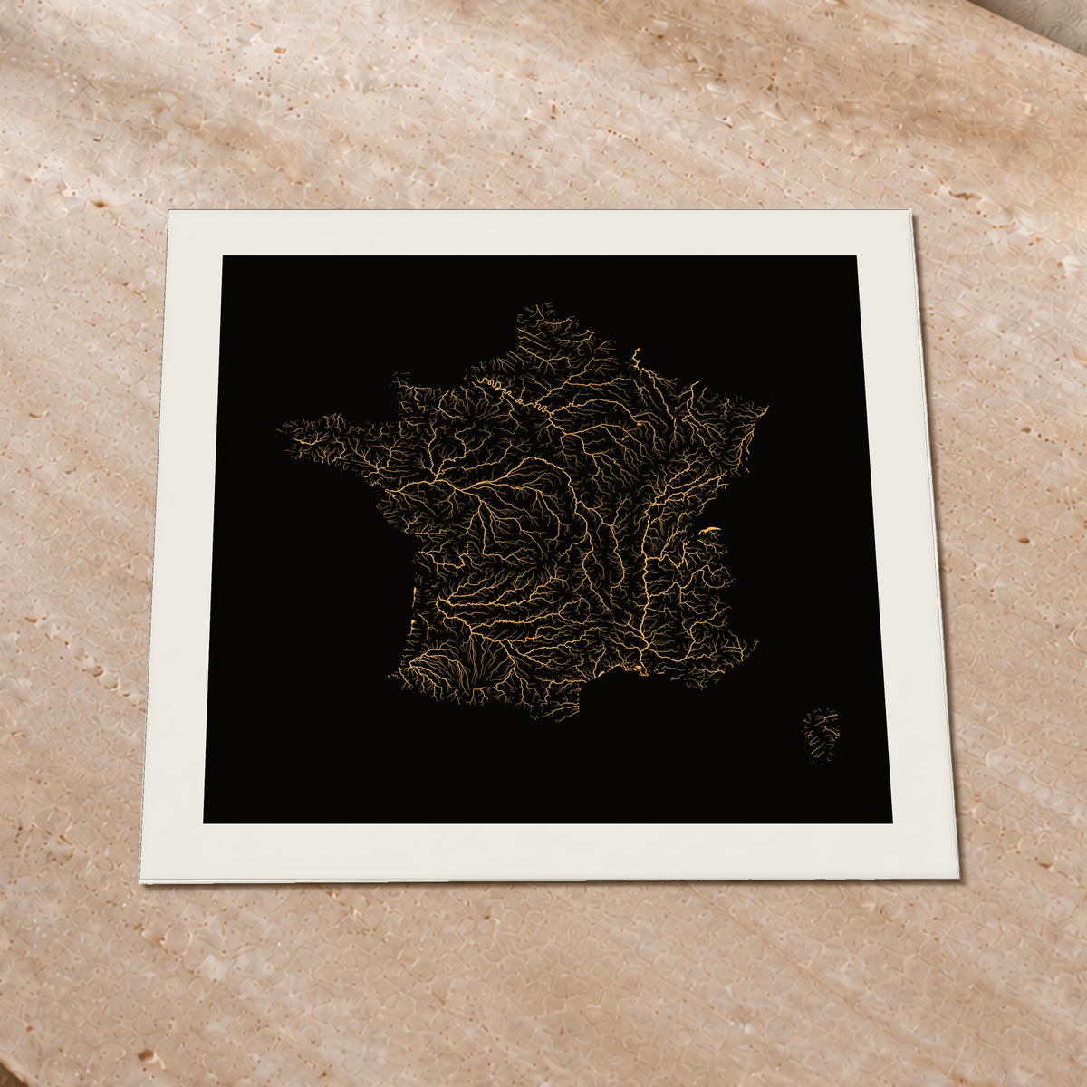 Beautiful Rivers — França — Cobre, Impressão fine art · 76 × 76 cm, Margem branca