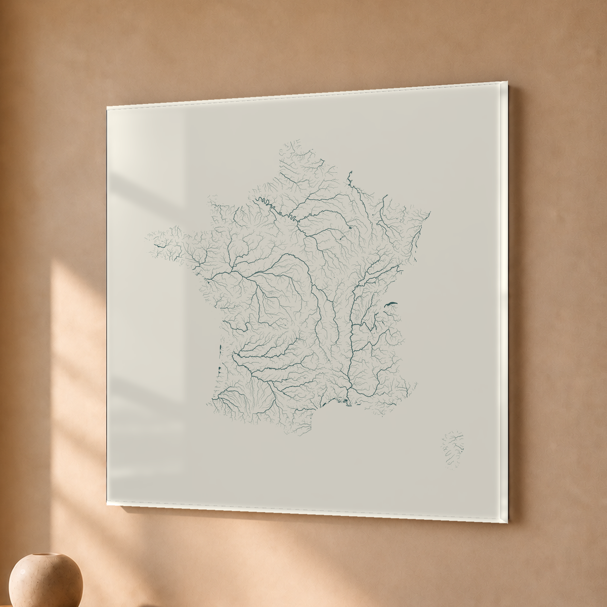 Beautiful Rivers — França — Natural e luminosa, Acrílico · 30 × 30 cm, Sem margem