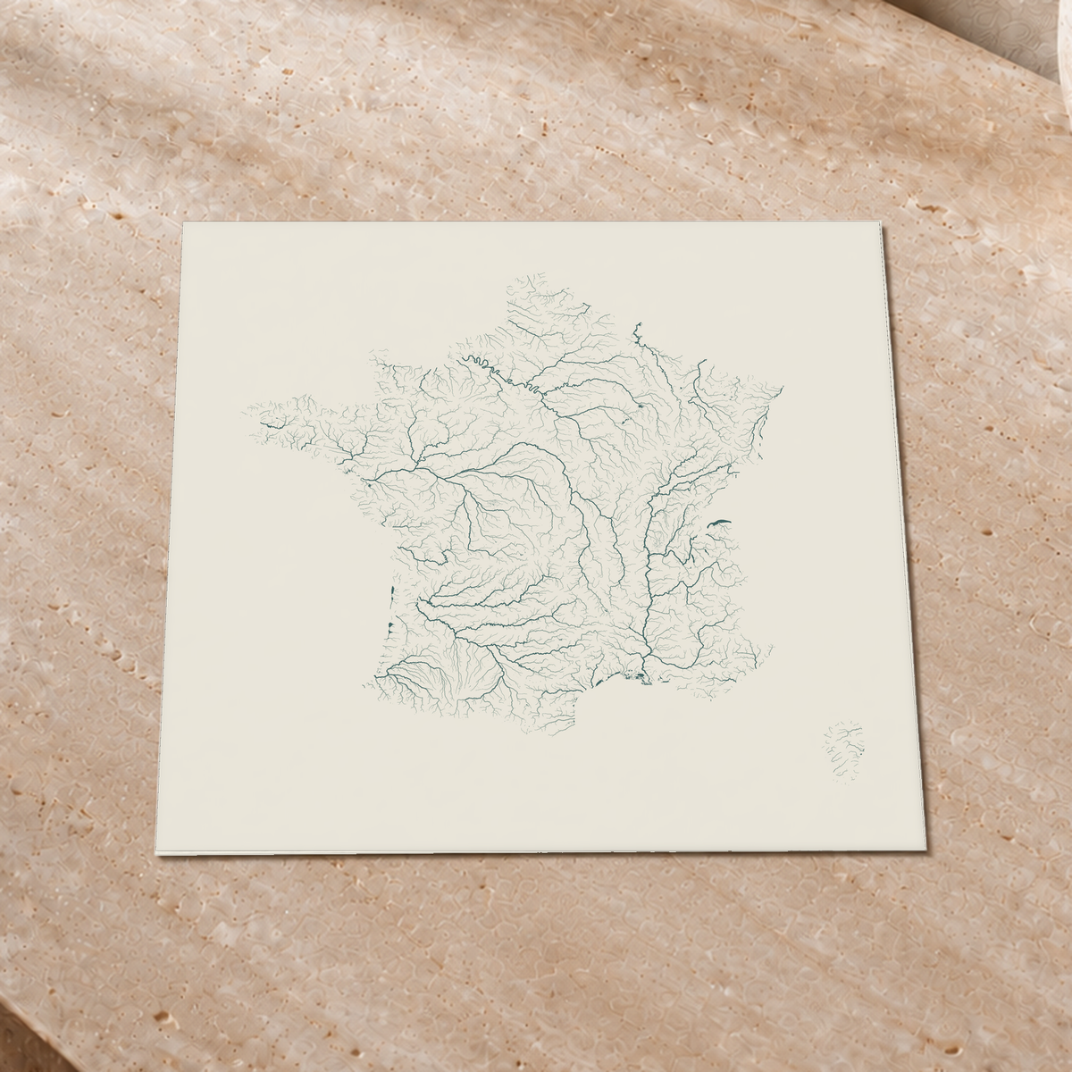Beautiful Rivers — França — Natural e luminosa, Impressão fine art · 30 × 30 cm, Sem margem