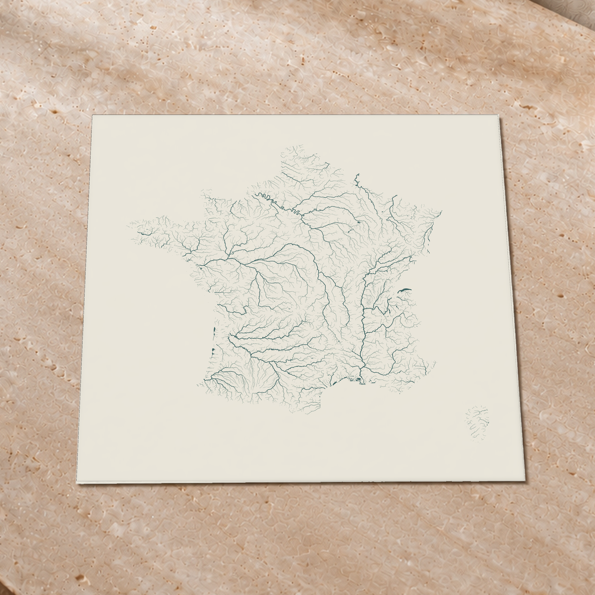 Beautiful Rivers — França — Natural e luminosa, Impressão fine art · 76 × 76 cm, Sem margem