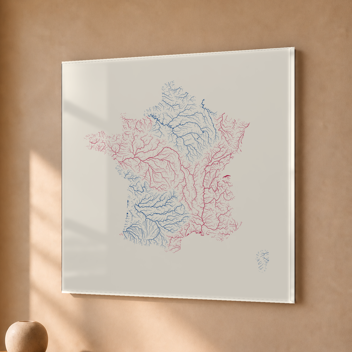 Beautiful Rivers — França — Risografia, Acrílico · 30 × 30 cm, Sem margem
