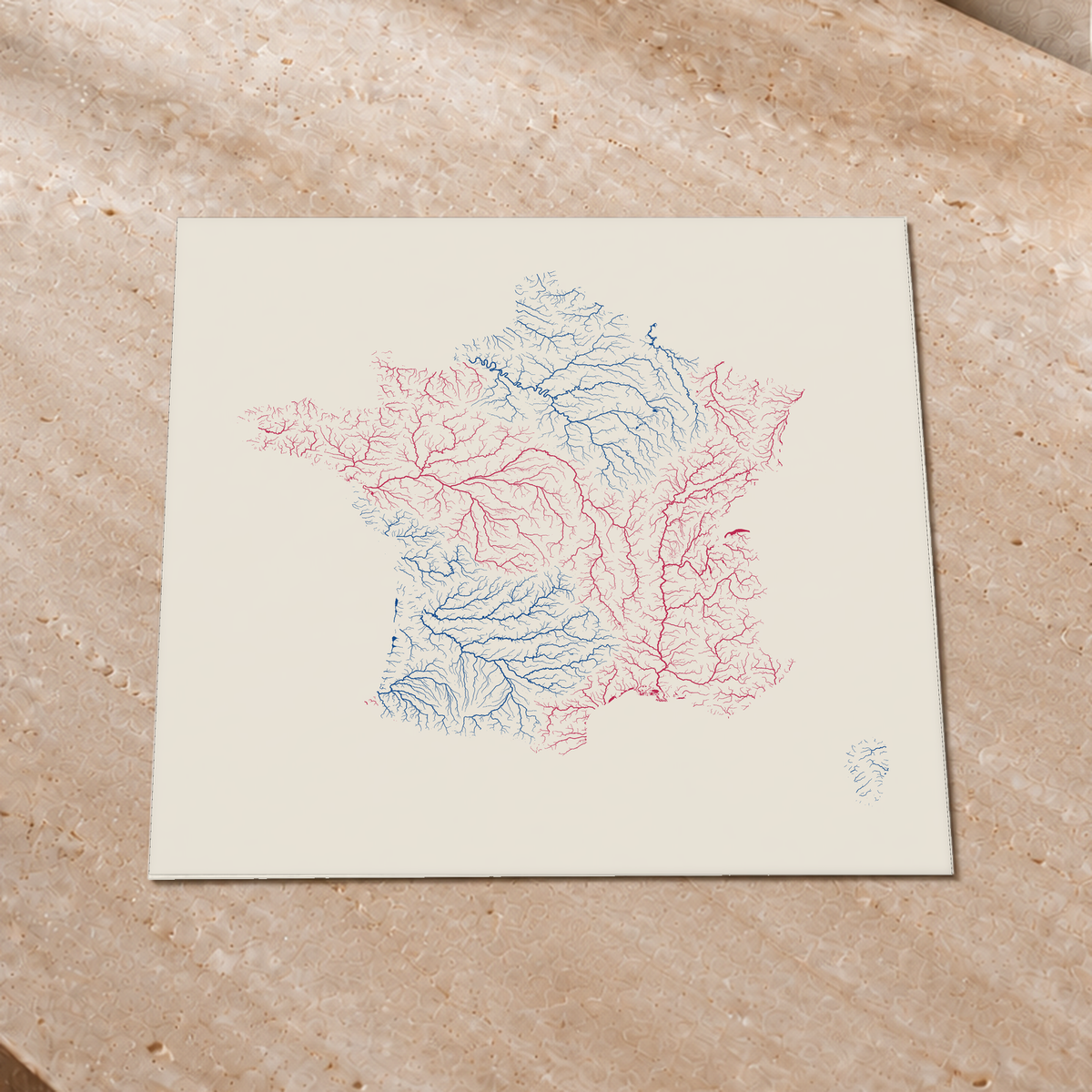 Beautiful Rivers — França — Risografia, Impressão fine art · 50 × 50 cm, Sem margem
