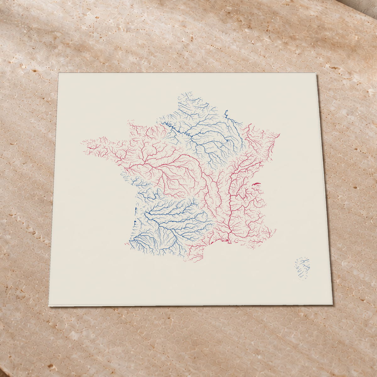 Beautiful Rivers — França — Risografia, Impressão fine art · 76 × 76 cm, Sem margem