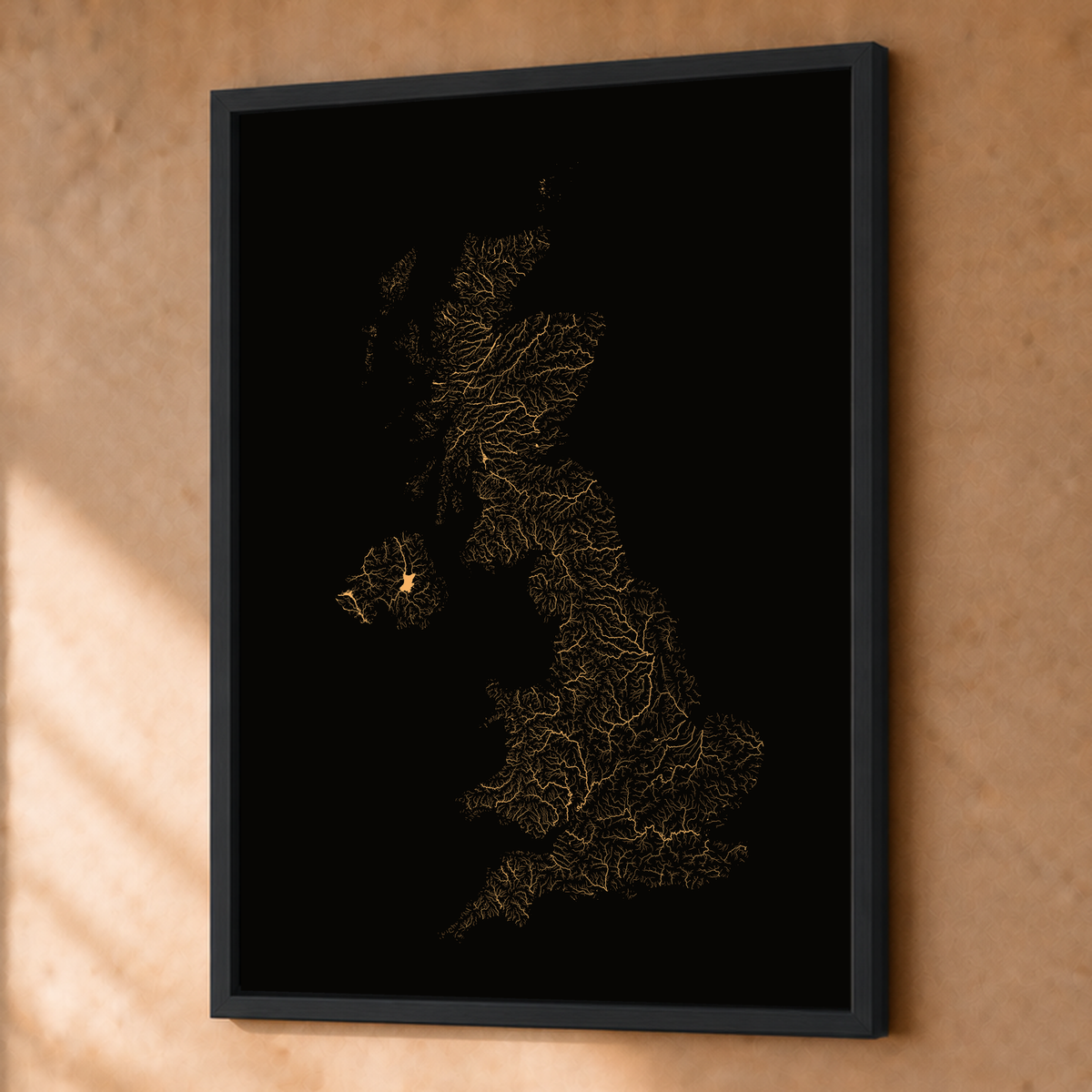 Beautiful Rivers — Reino Unido — Cobre, Fine art emoldurado · 45 × 60 cm, Preto · Sem margem