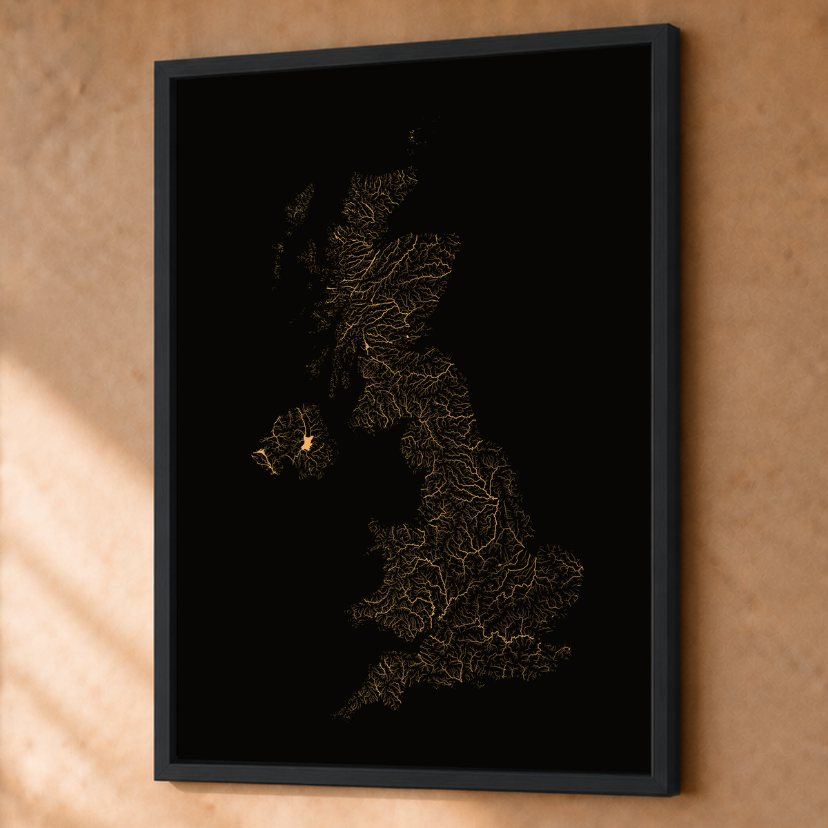 Beautiful Rivers — Reino Unido — Cobre, Fine art emoldurado · 60 × 80 cm, Preto · Sem margem
