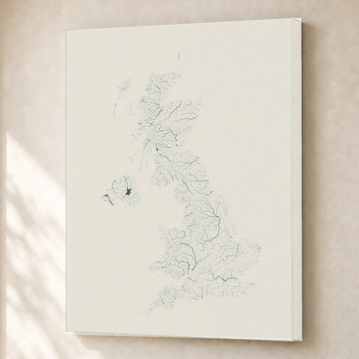 Beautiful Rivers — Reino Unido — Natural e luminosa, Canvas · 45 × 60 cm, Sem margem