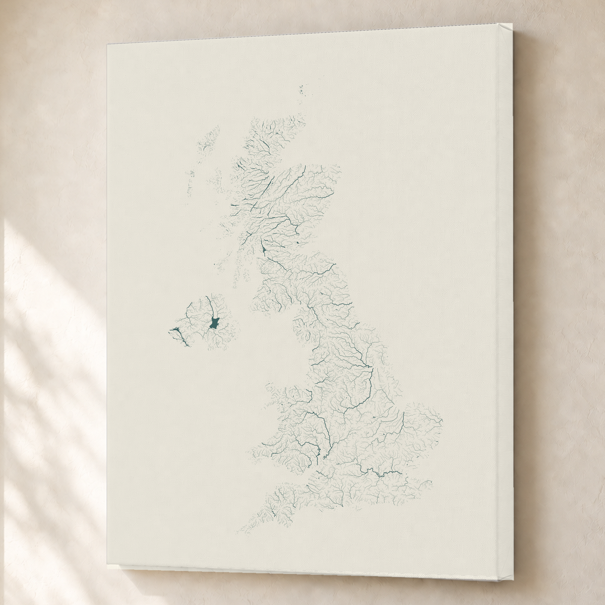 Beautiful Rivers — Reino Unido — Natural e luminosa, Canvas · 60 × 80 cm, Sem margem