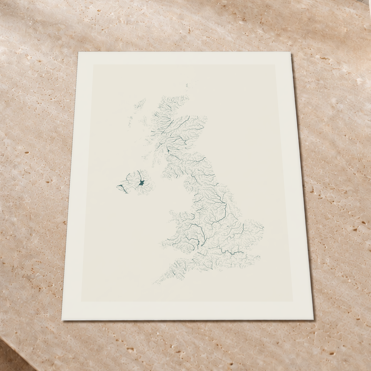 Beautiful Rivers — Reino Unido — Natural e luminosa, Impressão fine art · 60 × 80 cm, Margem branca