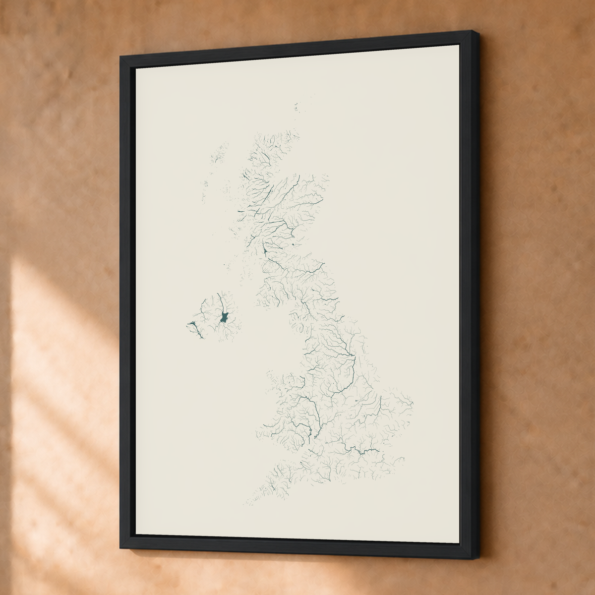 Beautiful Rivers — Reino Unido — Natural e luminosa, Fine art emoldurado · 30 × 40 cm, Preto · Sem margem