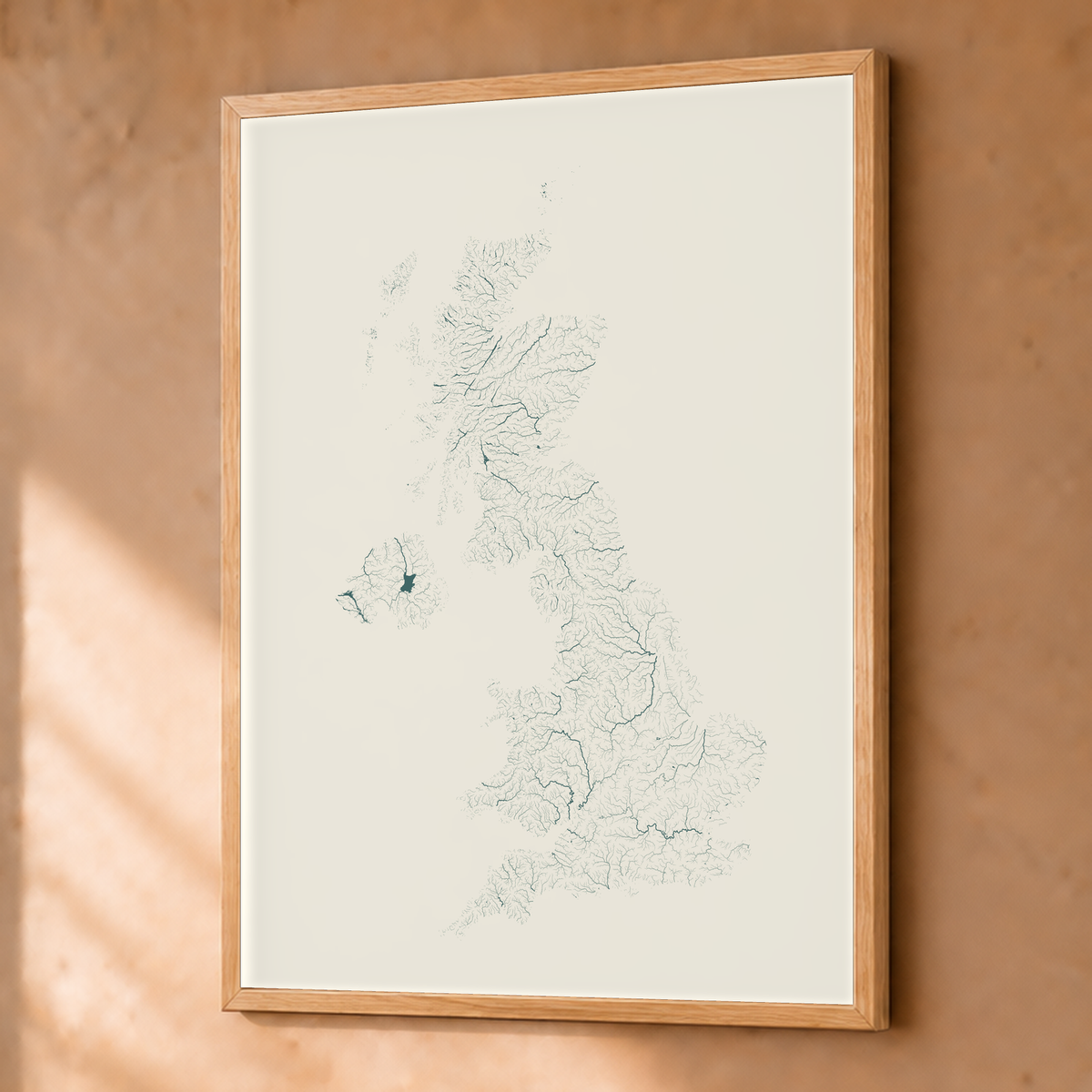 Beautiful Rivers — Reino Unido — Natural e luminosa, Fine art emoldurado · 45 × 60 cm, Natural · Sem margem