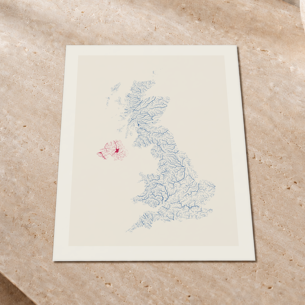 Beautiful Rivers — Reino Unido — Risografia, Impressão fine art · 45 × 60 cm, Margem branca