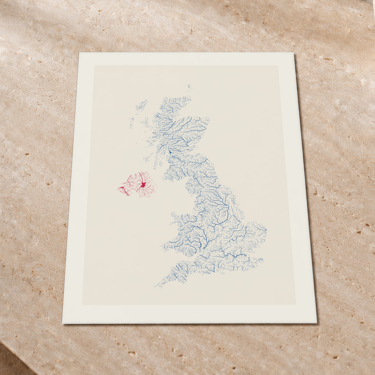 Beautiful Rivers — Reino Unido — Risografia, Impressão fine art · 60 × 80 cm, Margem branca