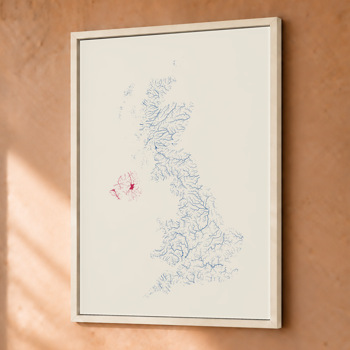 Beautiful Rivers — Reino Unido — Risografia, Fine art emoldurado · 30 × 40 cm, Branco · Sem margem