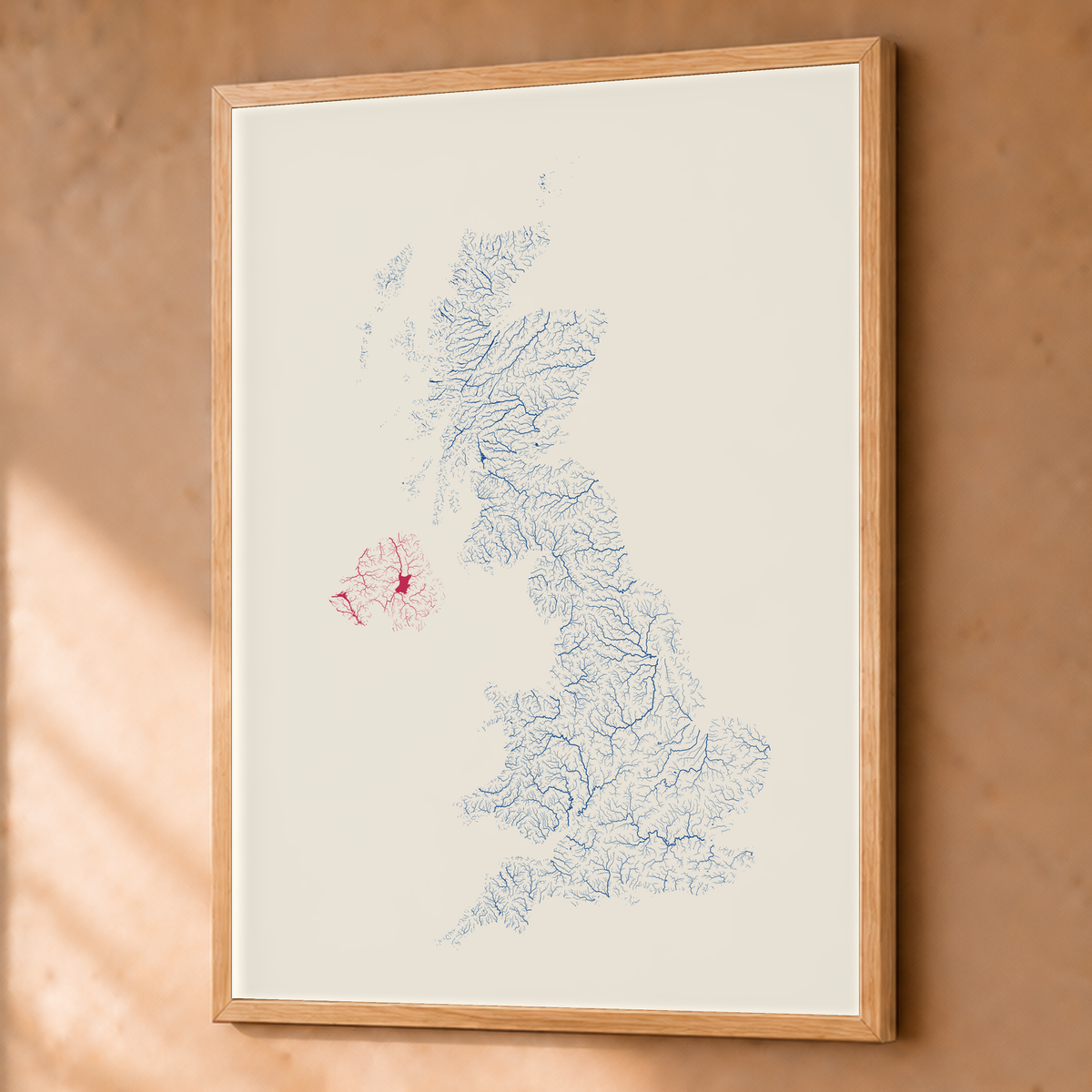 Beautiful Rivers — Reino Unido — Risografia, Fine art emoldurado · 60 × 80 cm, Natural · Sem margem