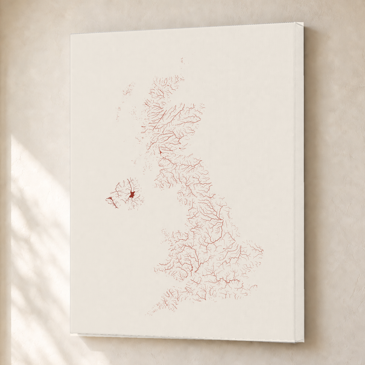 Beautiful Rivers — Reino Unido — Terracota e areia, Canvas · 30 × 40 cm, Sem margem