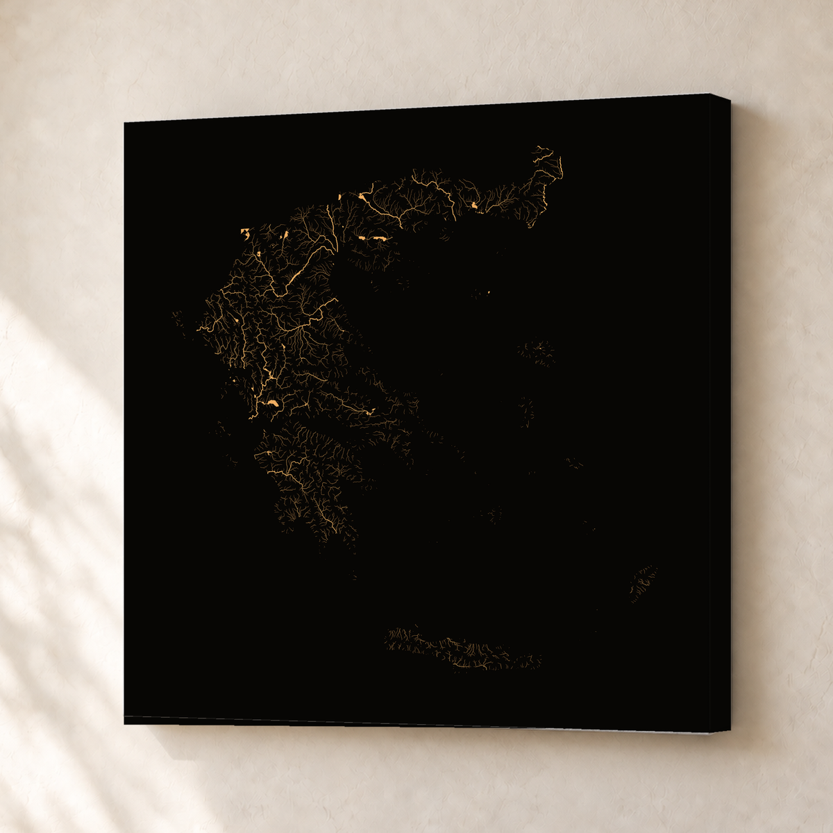 Beautiful Rivers — Grécia — Cobre, Canvas · 30 × 30 cm, Sem margem