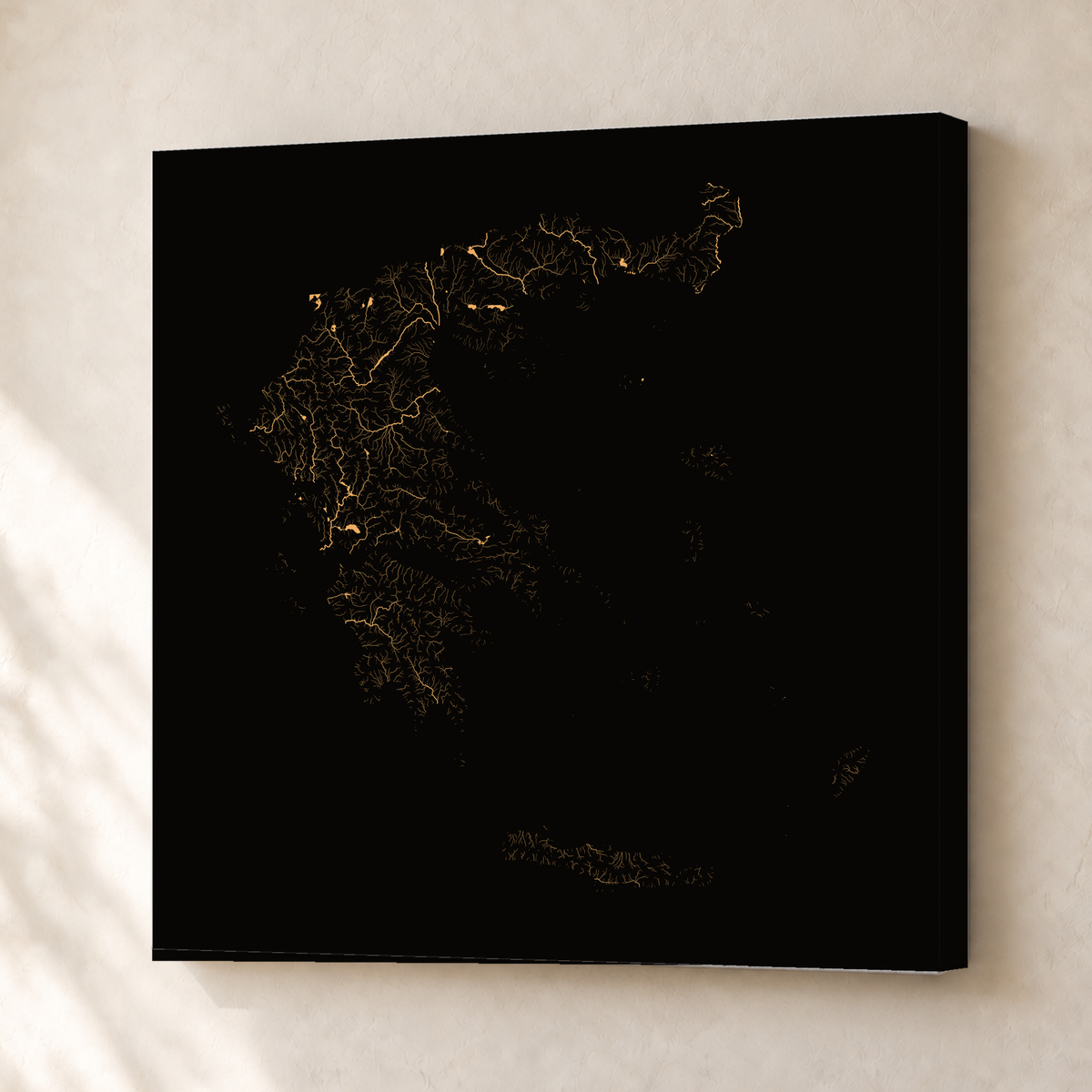 Beautiful Rivers — Grécia — Cobre, Canvas · 50 × 50 cm, Sem margem