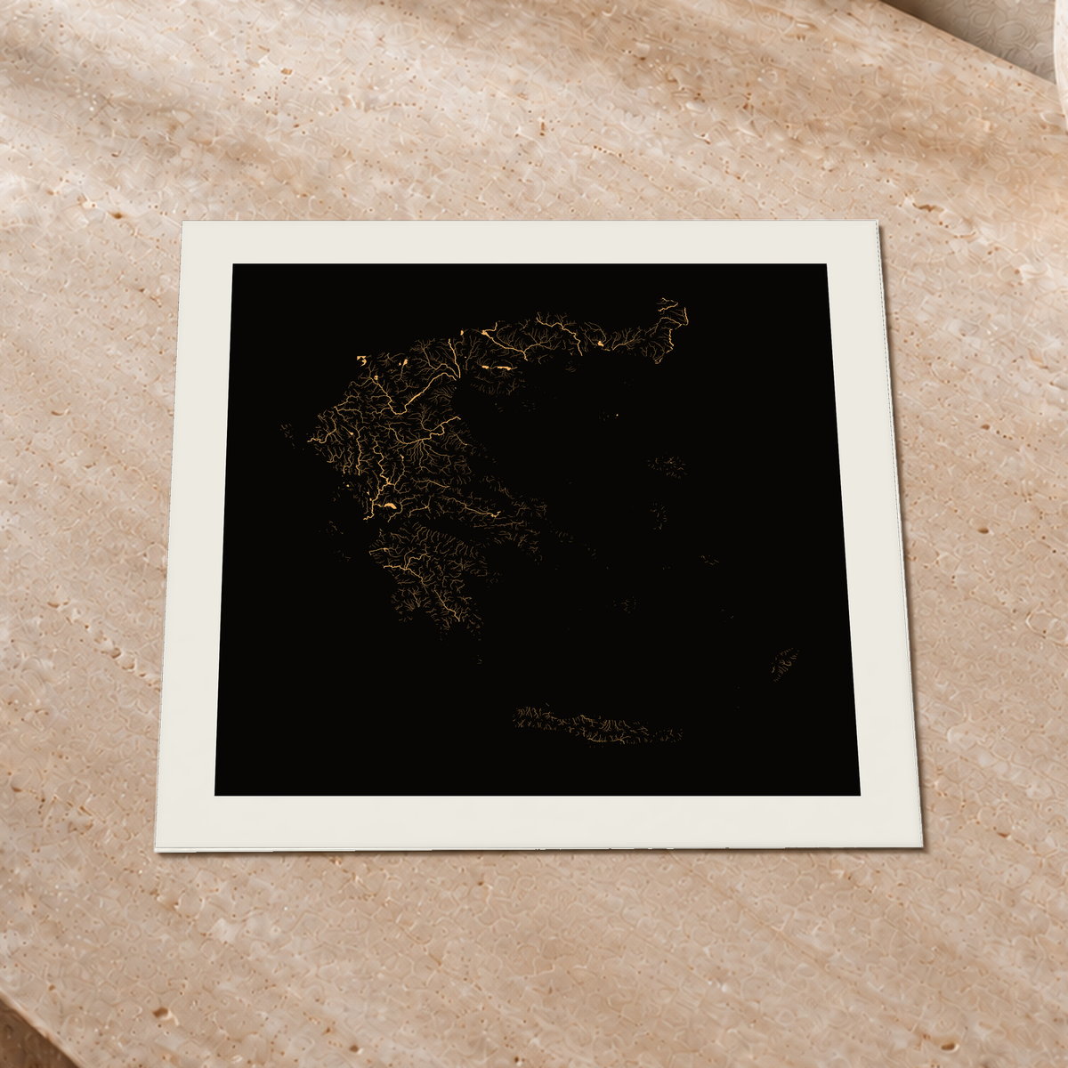 Beautiful Rivers — Grécia — Cobre, Impressão fine art · 30 × 30 cm, Margem branca