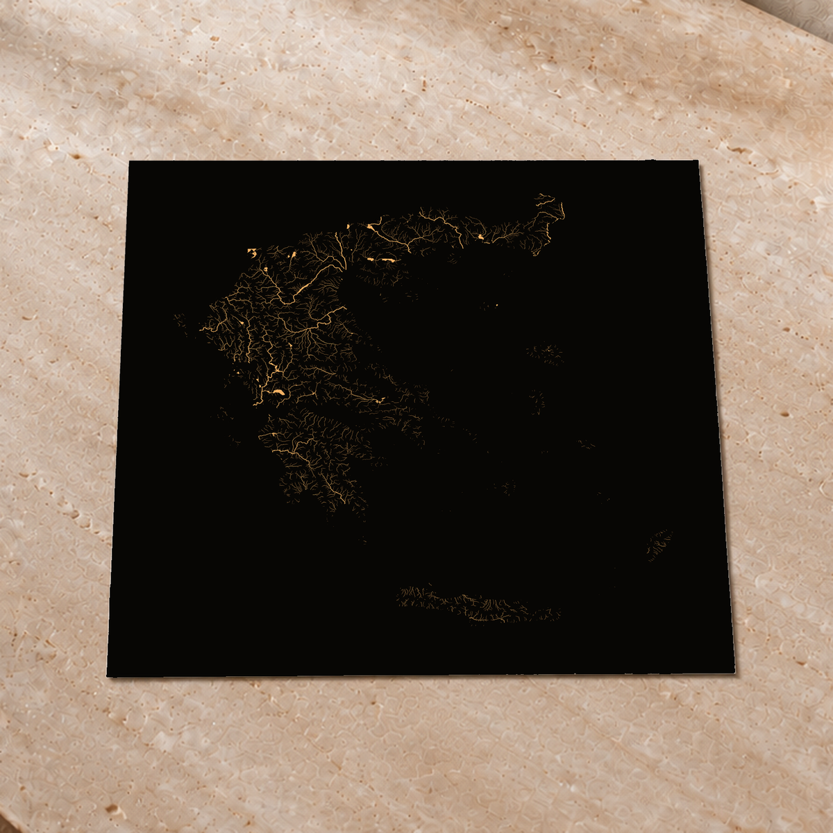 Beautiful Rivers — Grécia — Cobre, Impressão fine art · 76 × 76 cm, Sem margem