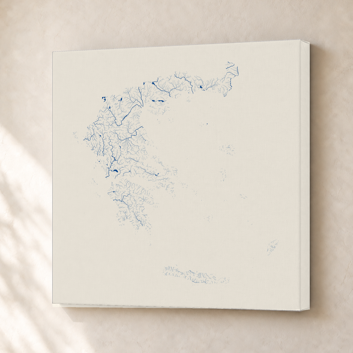 Beautiful Rivers — Grécia — Risografia, Canvas · 30 × 30 cm, Sem margem