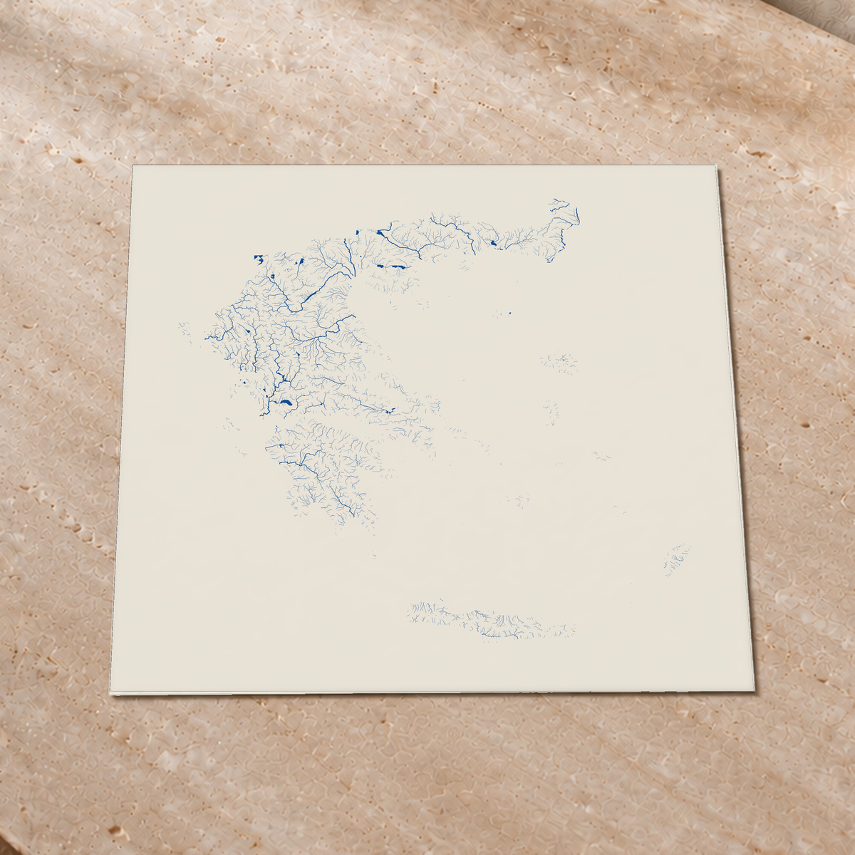 Beautiful Rivers — Grécia — Risografia, Impressão fine art · 76 × 76 cm, Sem margem