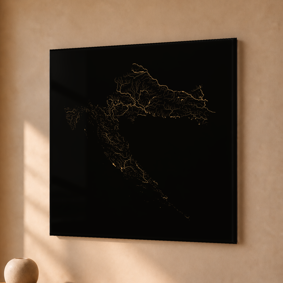 Beautiful Rivers — Croácia — Cobre, Acrílico · 30 × 30 cm, Sem margem