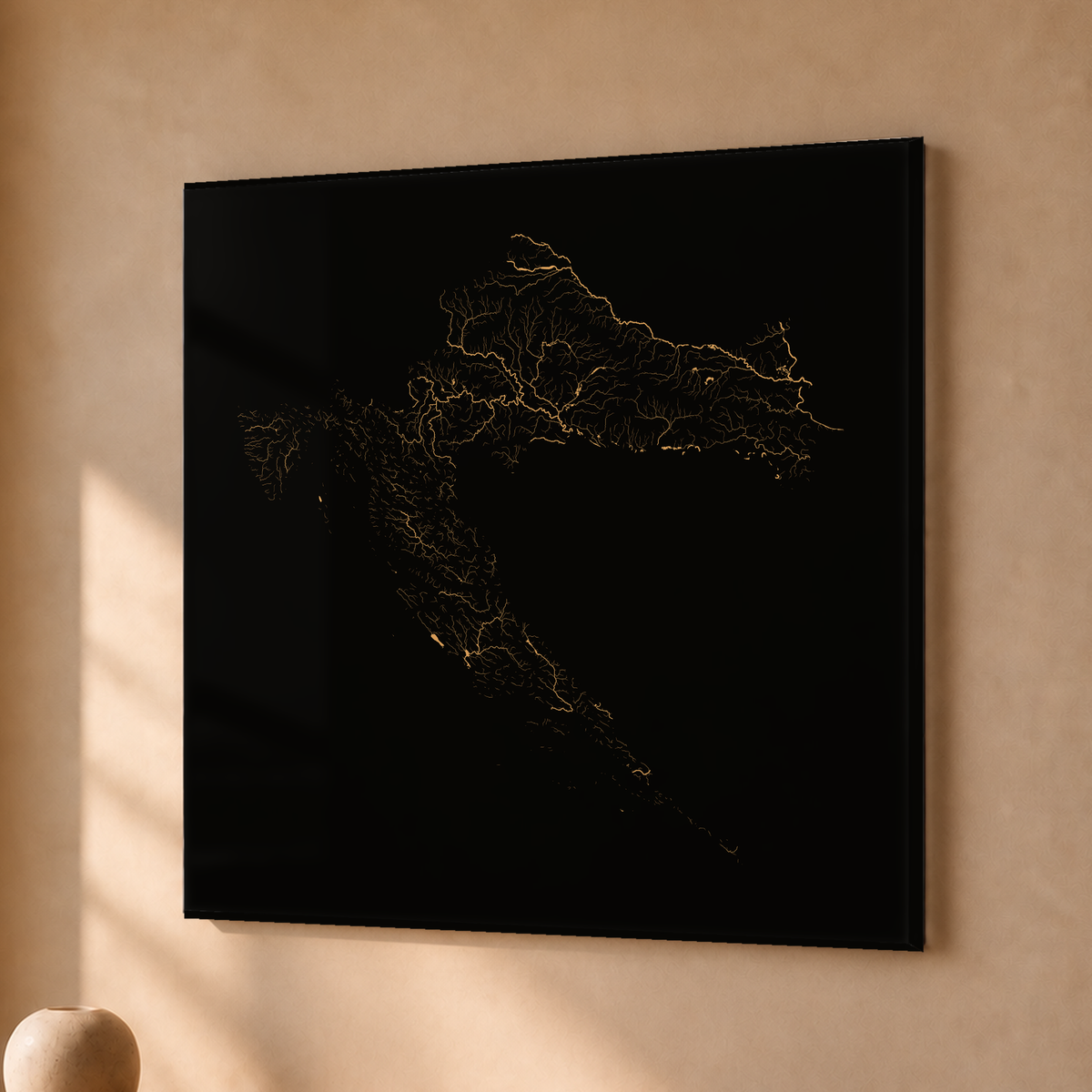 Beautiful Rivers — Croácia — Cobre, Acrílico · 50 × 50 cm, Sem margem