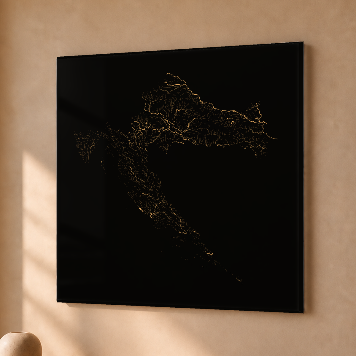 Beautiful Rivers — Croácia — Cobre, Acrílico · 76 × 76 cm, Sem margem