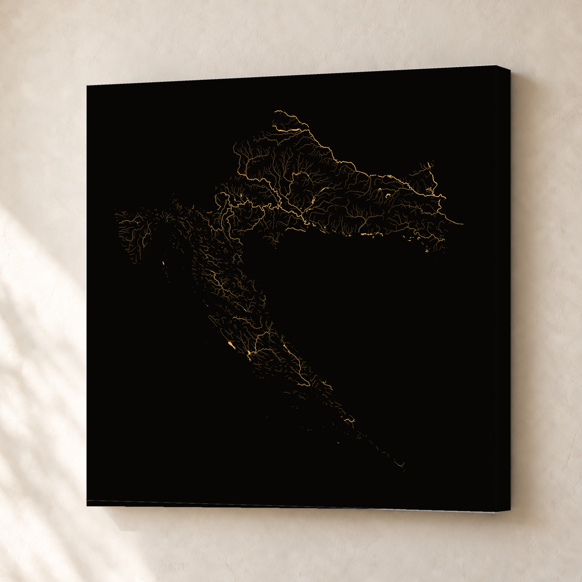 Beautiful Rivers — Croácia — Cobre, Canvas · 30 × 30 cm, Sem margem