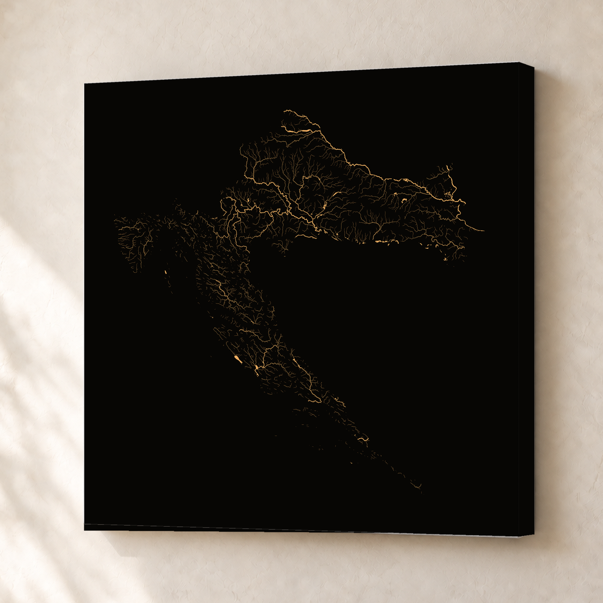 Beautiful Rivers — Croácia — Cobre, Canvas · 50 × 50 cm, Sem margem