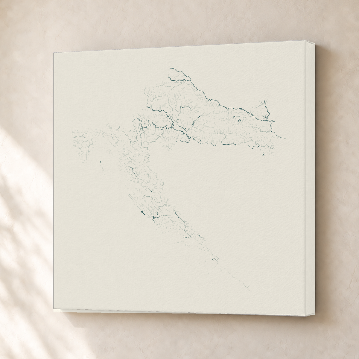 Beautiful Rivers — Croácia — Natural e luminosa, Canvas · 30 × 30 cm, Sem margem
