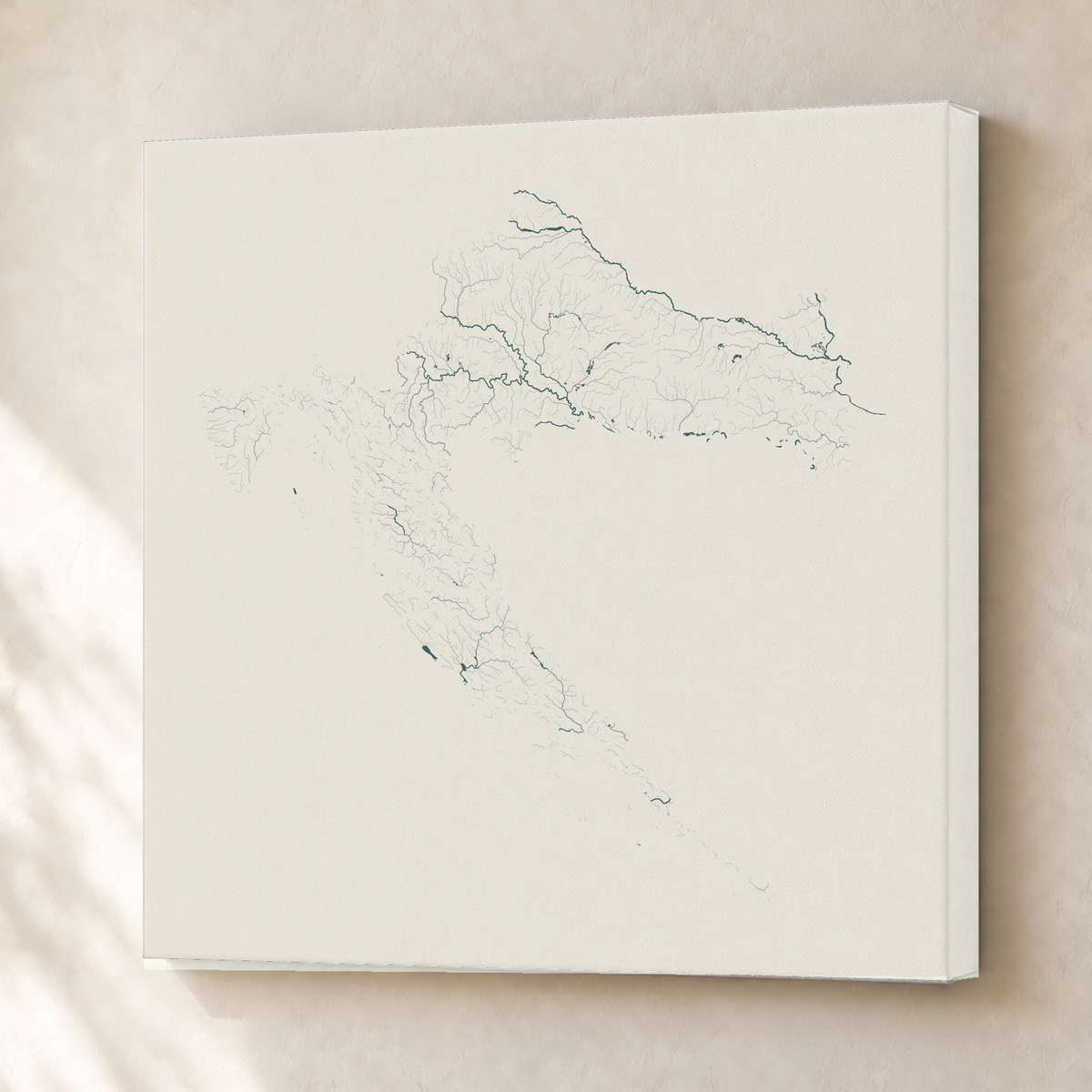 Beautiful Rivers — Croácia — Natural e luminosa, Canvas · 76 × 76 cm, Sem margem