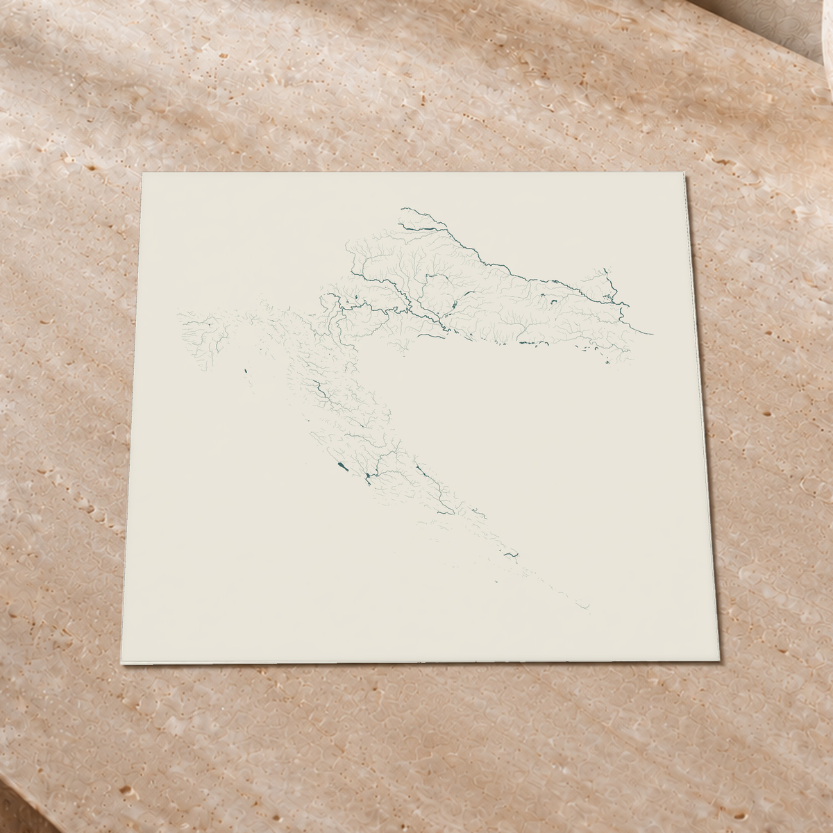 Beautiful Rivers — Croácia — Natural e luminosa, Impressão fine art · 30 × 30 cm, Sem margem