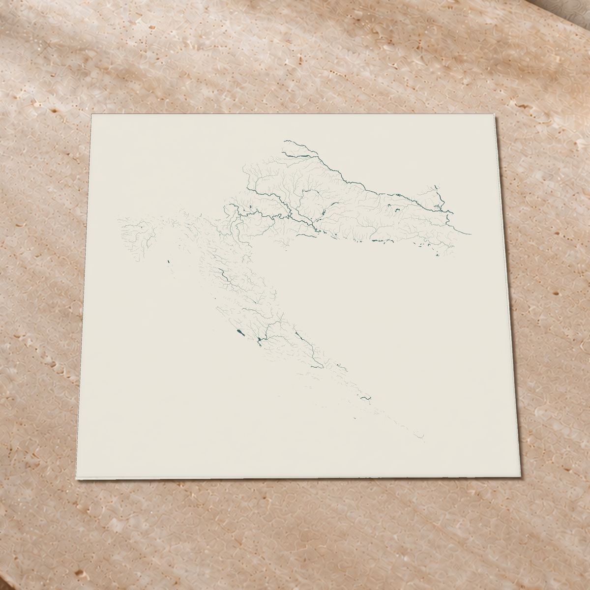 Beautiful Rivers — Croácia — Natural e luminosa, Impressão fine art · 76 × 76 cm, Sem margem