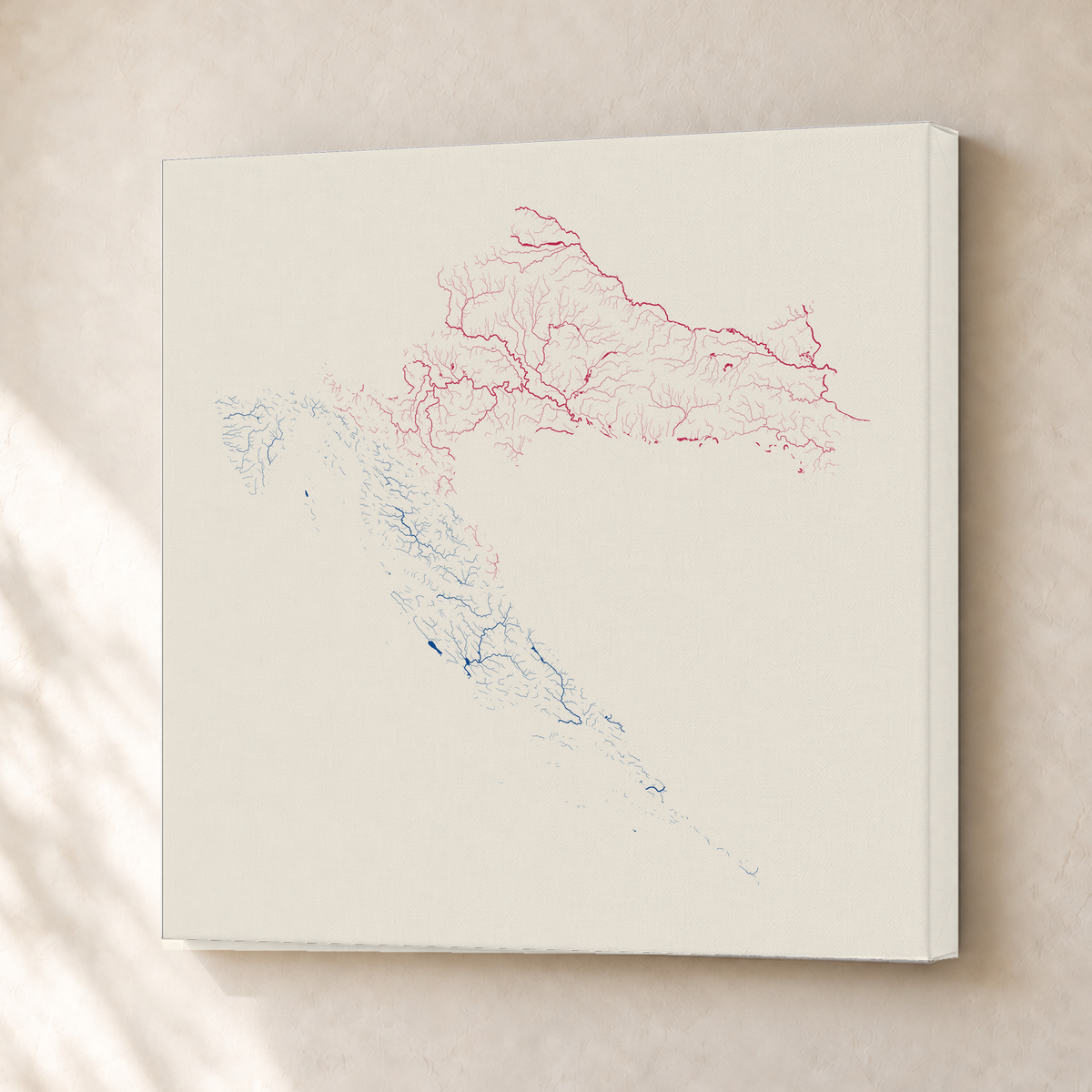 Beautiful Rivers — Croácia — Risografia, Canvas · 30 × 30 cm, Sem margem