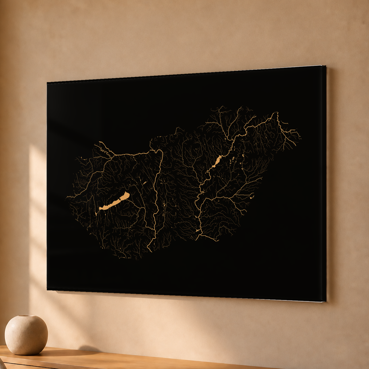 Beautiful Rivers — Hungria — Cobre, Acrílico · 30 × 40 cm, Sem margem