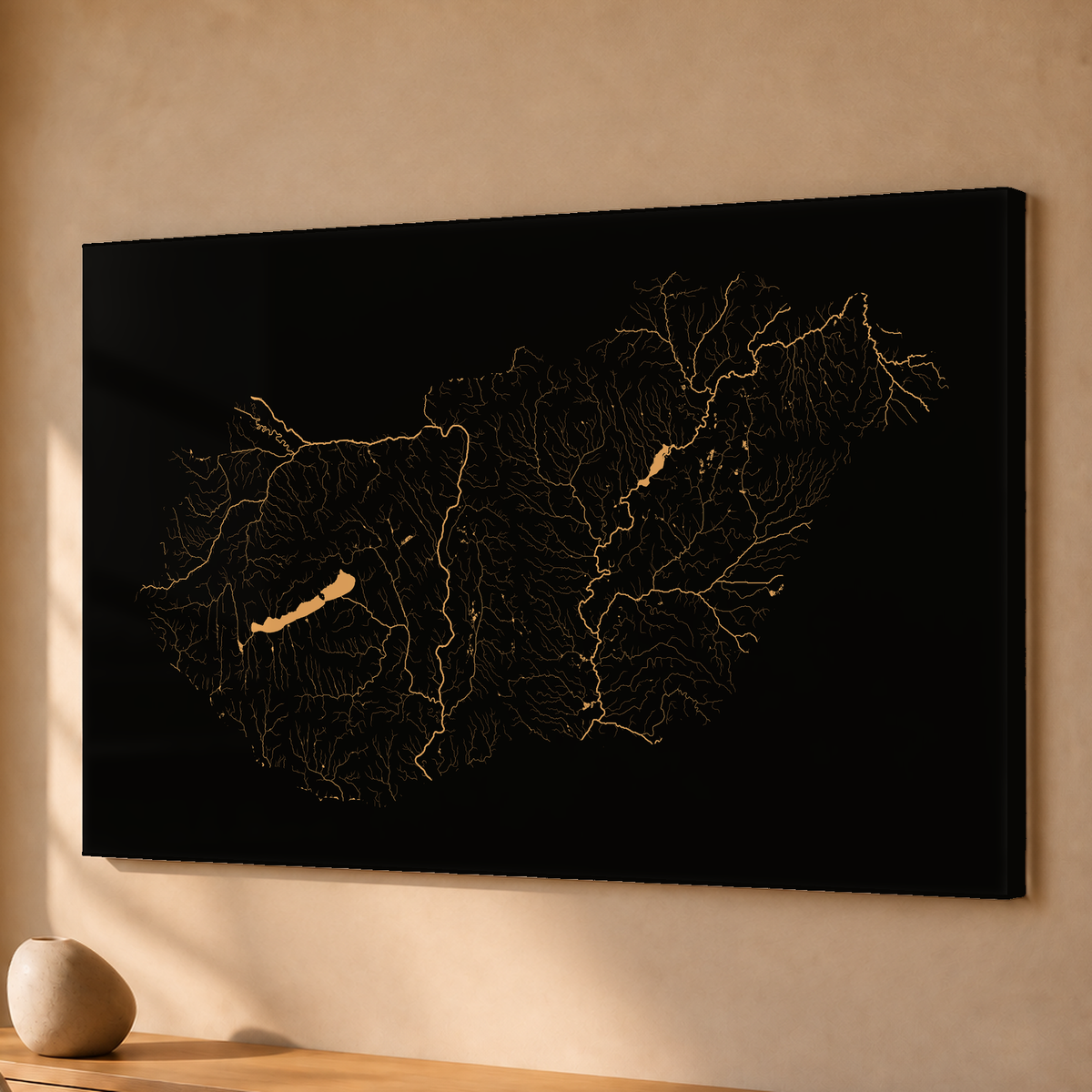 Beautiful Rivers — Hungria — Cobre, Acrílico · 40 × 60 cm, Sem margem