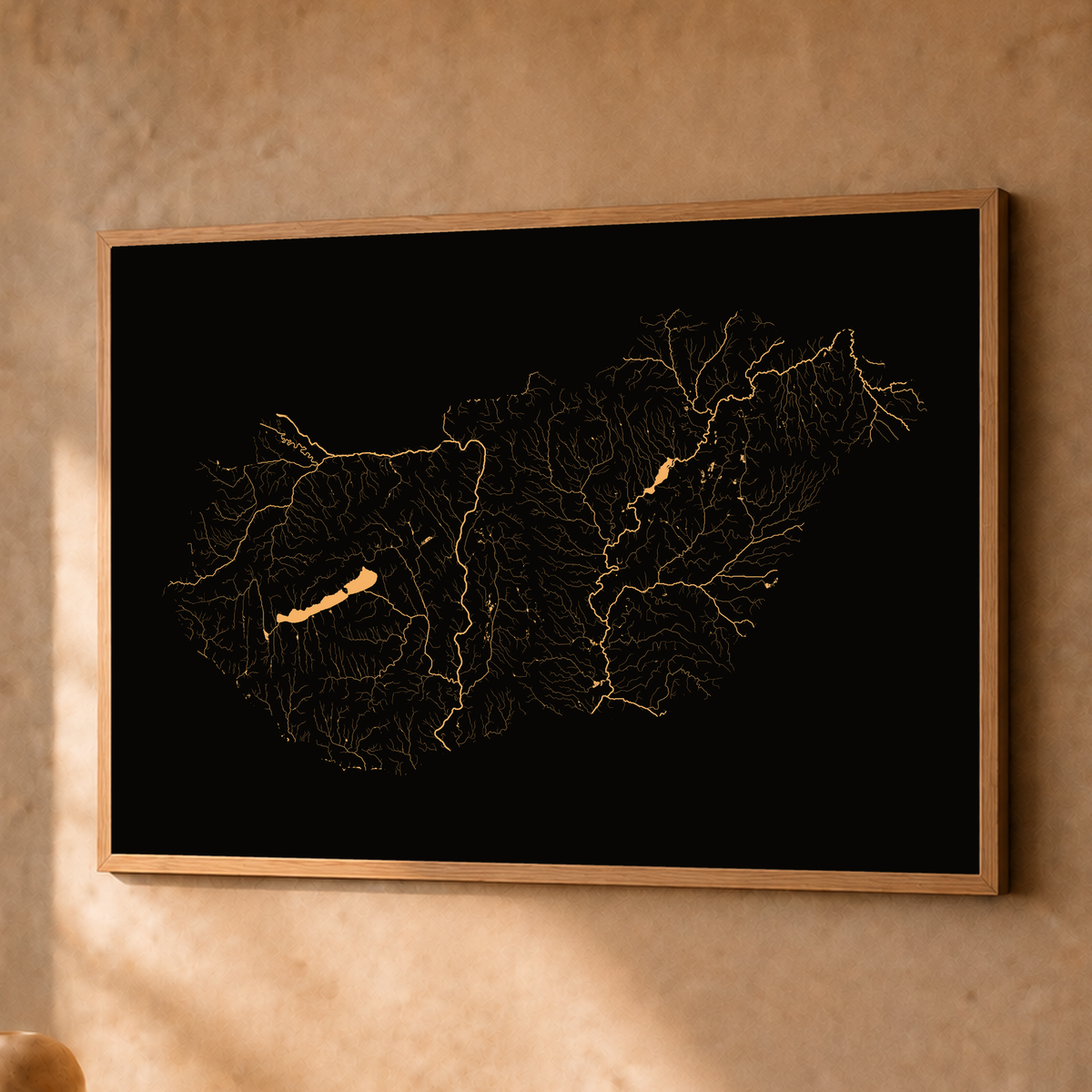 Beautiful Rivers — Hungria — Cobre, Fine art emoldurado · 45 × 60 cm, Natural · Sem margem