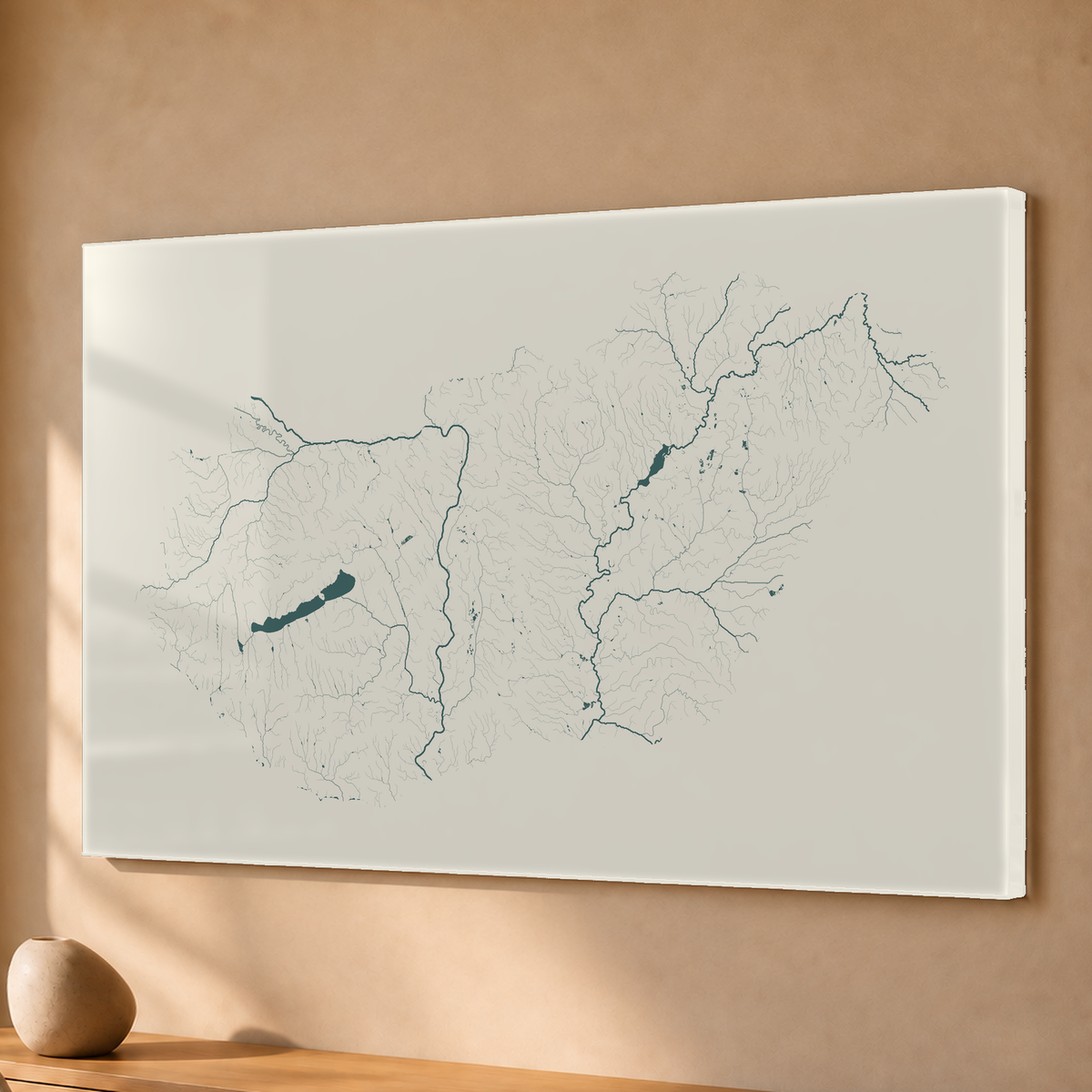 Beautiful Rivers — Hungria — Natural e luminosa, Acrílico · 40 × 60 cm, Sem margem